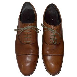 Cole Haan Men's Cap Toe Oxford Dress Shoes C12337 Cognac Brown Size 12M Leather